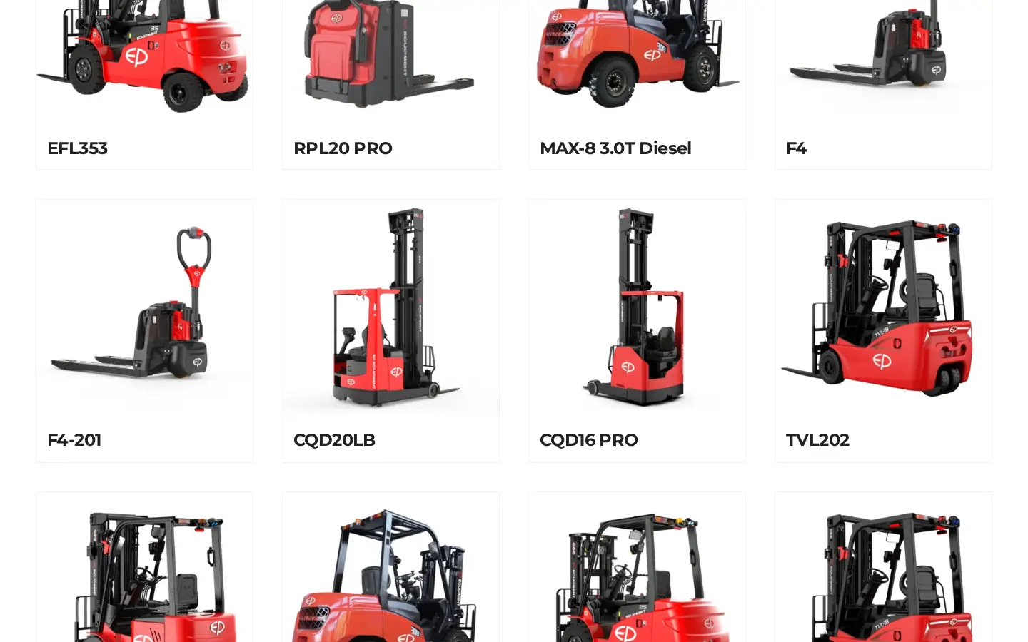 Forklift Avenue website section 1, desktop