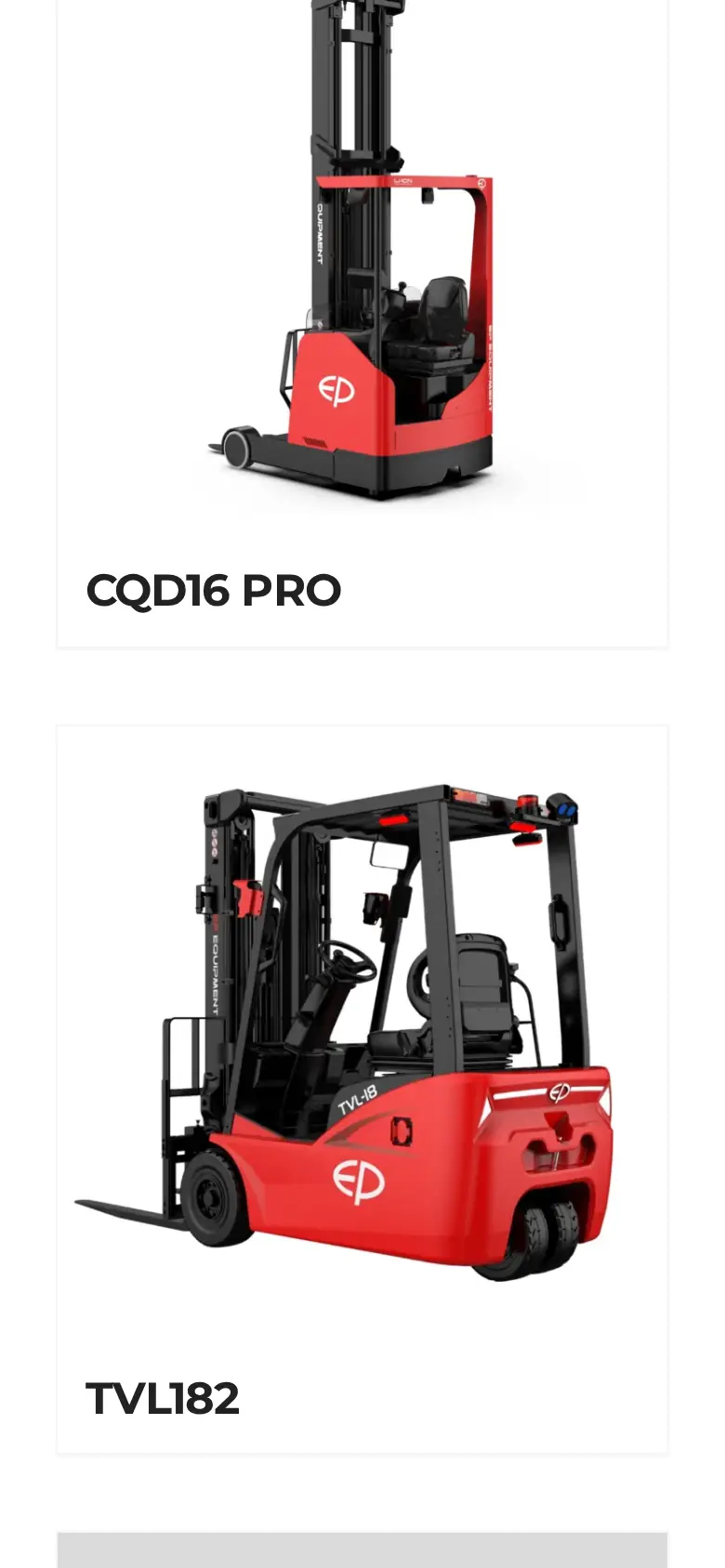 Forklift Avenue website on a phone, view 2