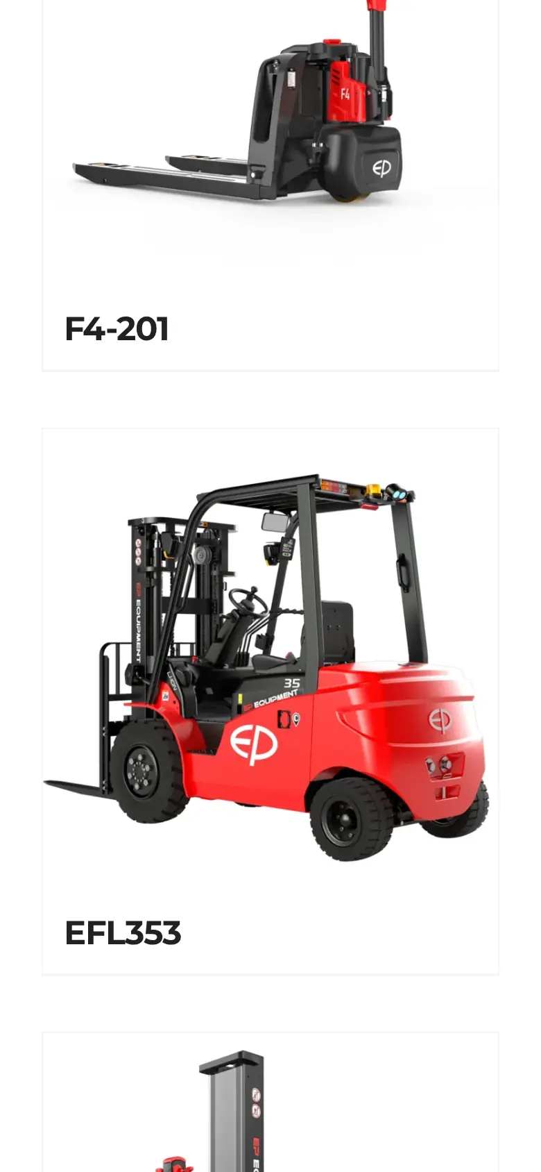 Forklift Avenue website on a phone, view 3