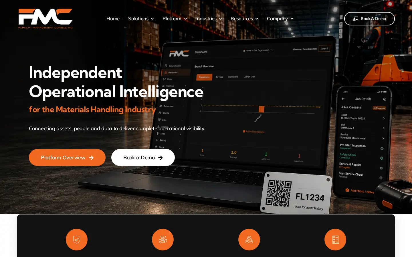 FMC · Forklift Management: Website