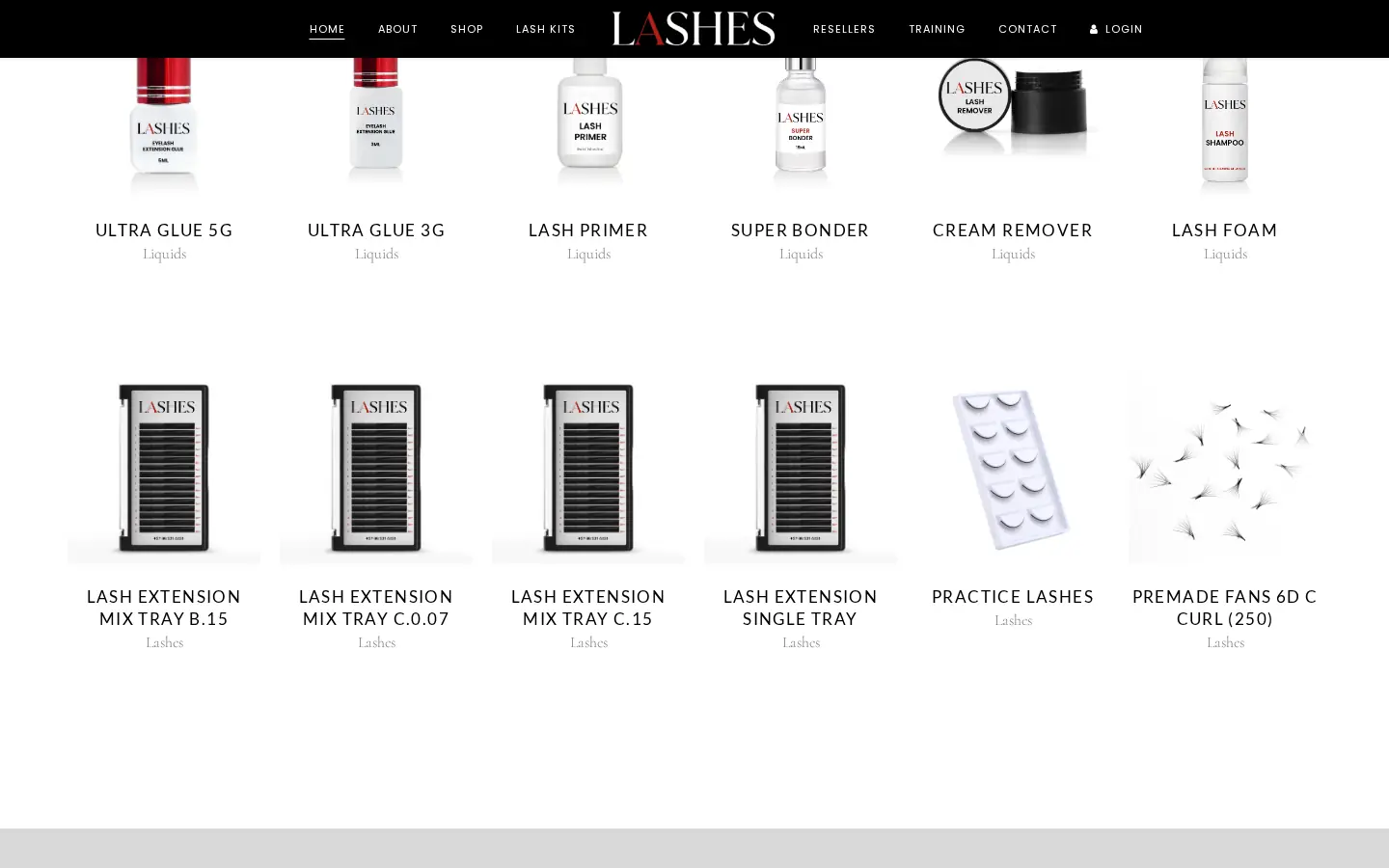 Lashessa website section 1, desktop