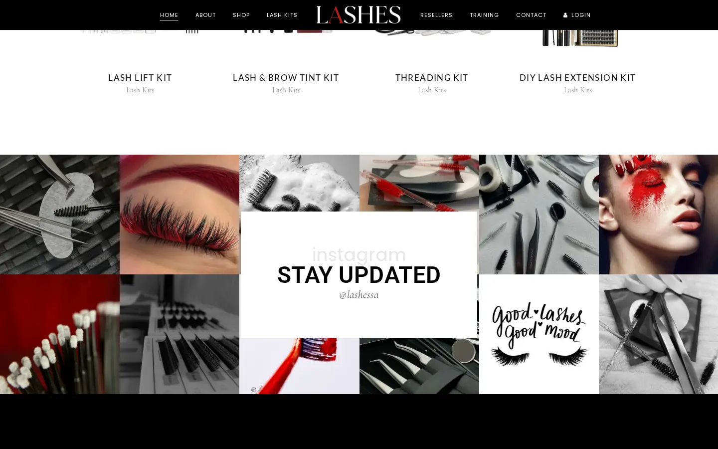 Lashessa website section 2, desktop