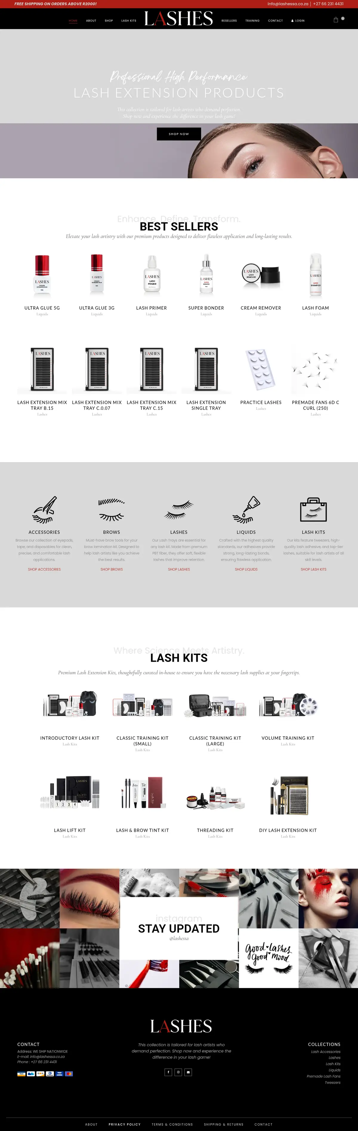 Lashessa homepage, full length