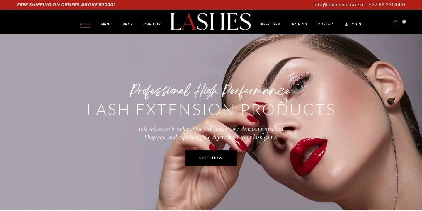 Lashessa: E-commerce website