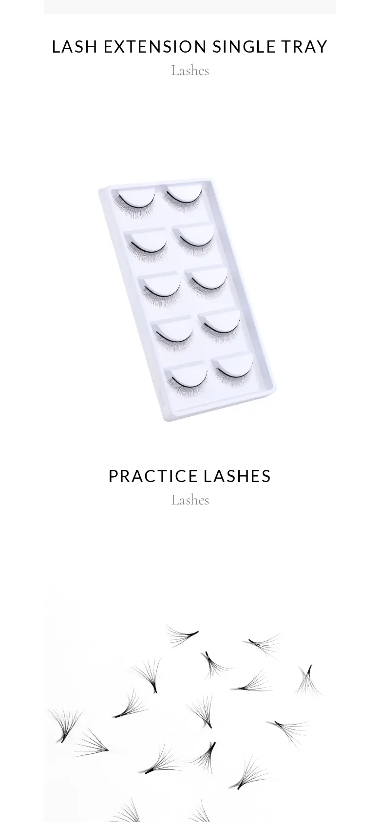 Lashessa website on a phone, view 3