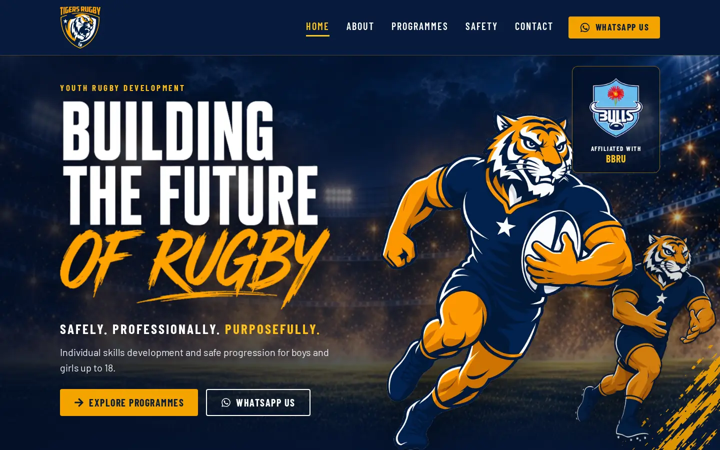 Tigers Rugby: Website